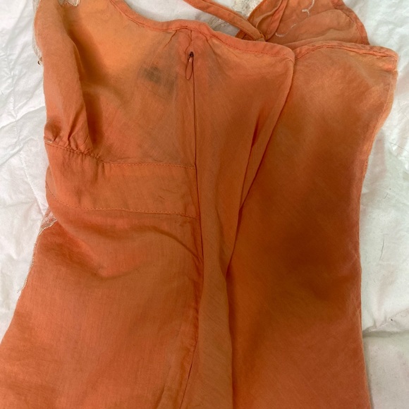 Coral colored cotton Tank top - Picture 4 of 5